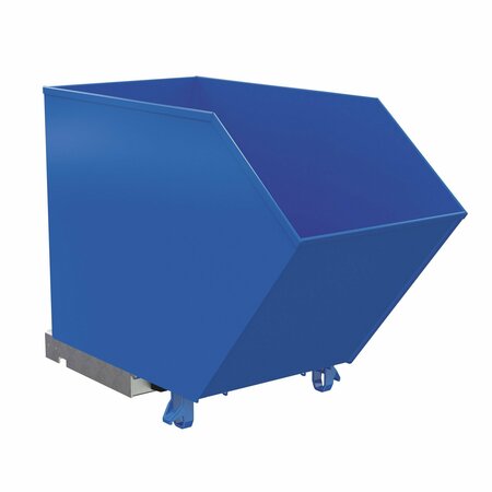 VESTIL LOW PROFILE HOPPER HD .75 CUBIC YARD-BLUE H-75-HD